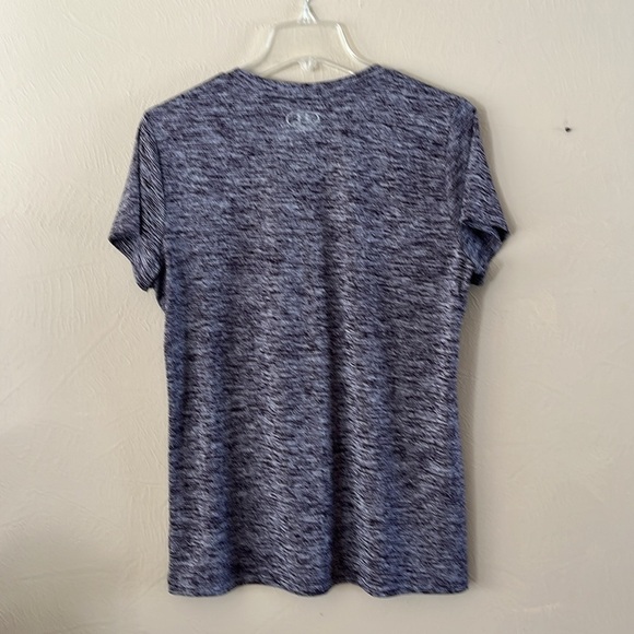 Under Armour V-neck Pullover Style 125-8568 Heather Gray Short Sleeves - Picture 5 of 11
